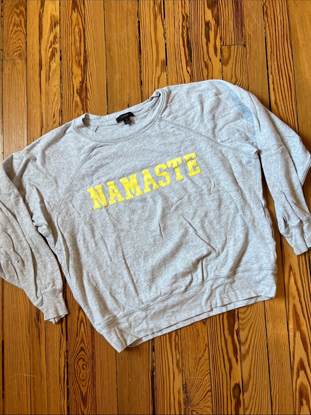 J. Crew Magic Rinse Crewneck Sweatshirt - NAMASTE - Picture 4 of 9